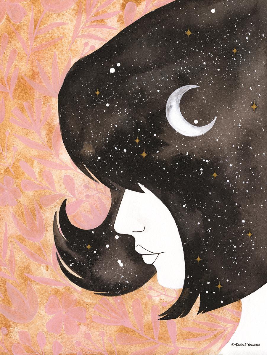 Moon In Her Hair By Rachel Nieman - Orange