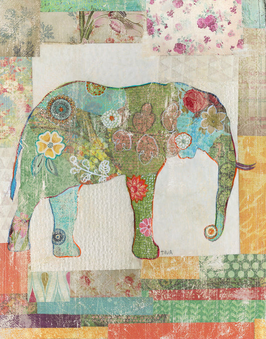 Framed Small - Elephant Montage By Tava Studios