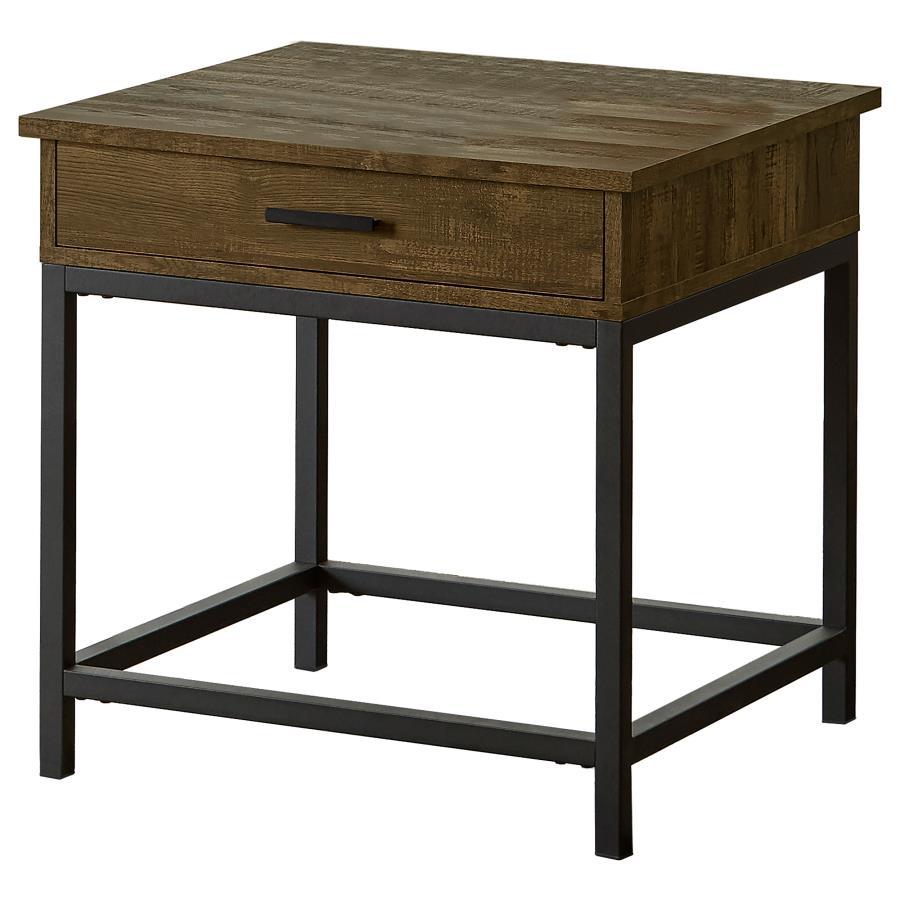 Byers - Square 1-Drawer End Table - Brown