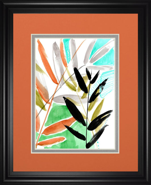 Vivid Fronds I By Jennifer Goldberger 34x40 - Orange