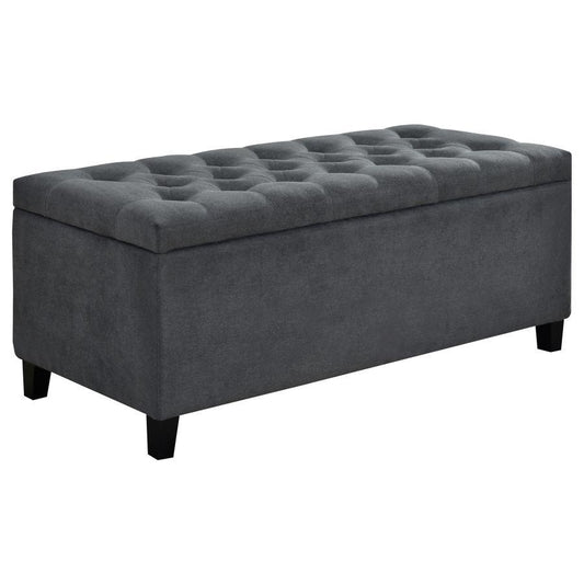 Samir - Lift Top Storage Bench - Gray