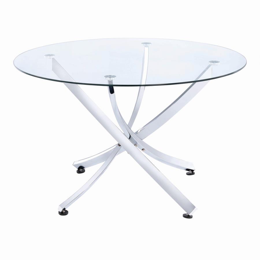 Beckham - Round Dining Table - Pearl Silver