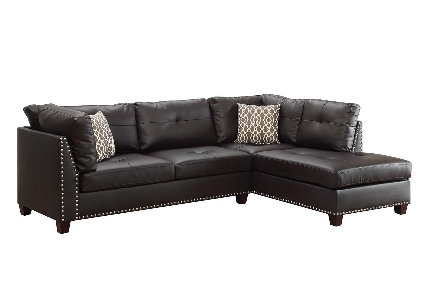 Laurissa - Sectional Sofa - Ebony PU