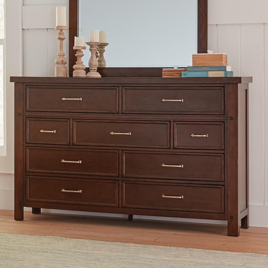 Barstow - 9-Drawer Rectangular Dresser - Brown