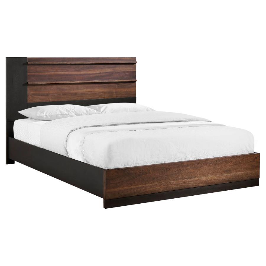 Azalia - Upholstered Bed - Dark Brown