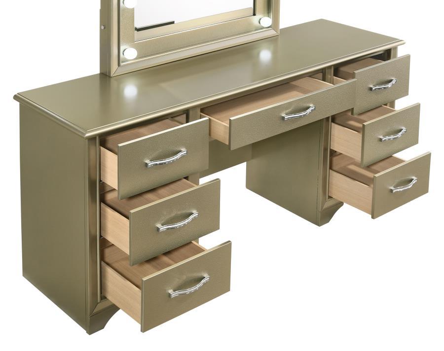 Beaumont - Vanity Desk - Champagne Gold