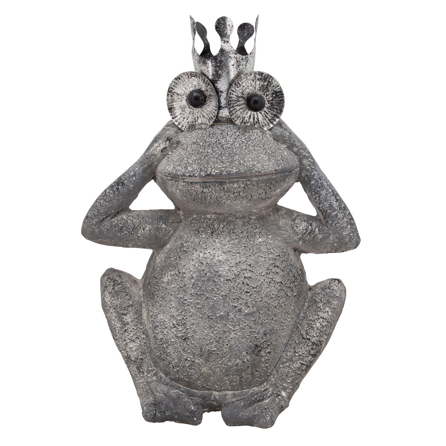 Resin No Hear Frog 21" - Gray