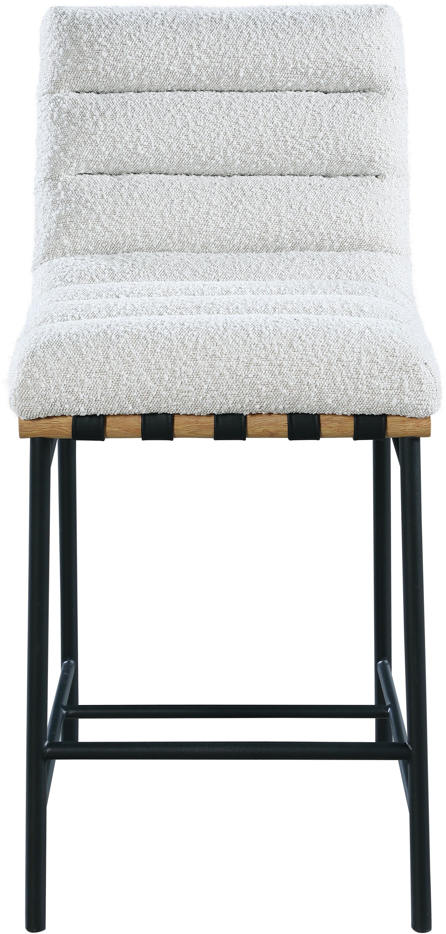 Burke - Counter Stool - Cream Boucle - Faux Leather (Set of 2)