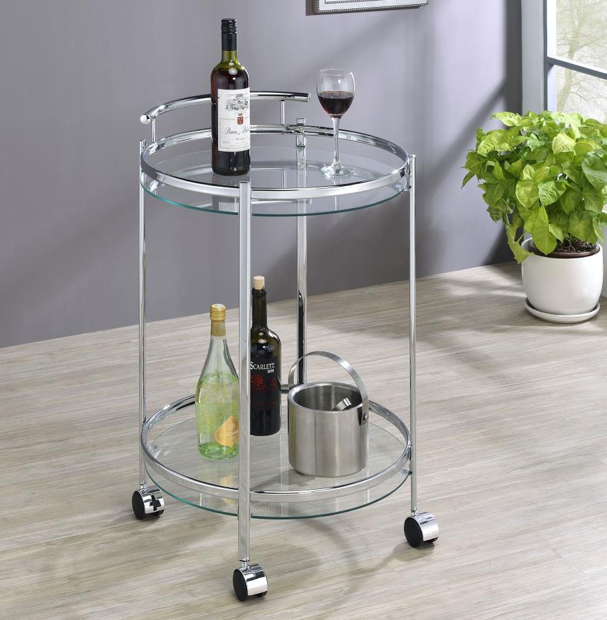 Chrissy - Serving Cart - Pearl Silver