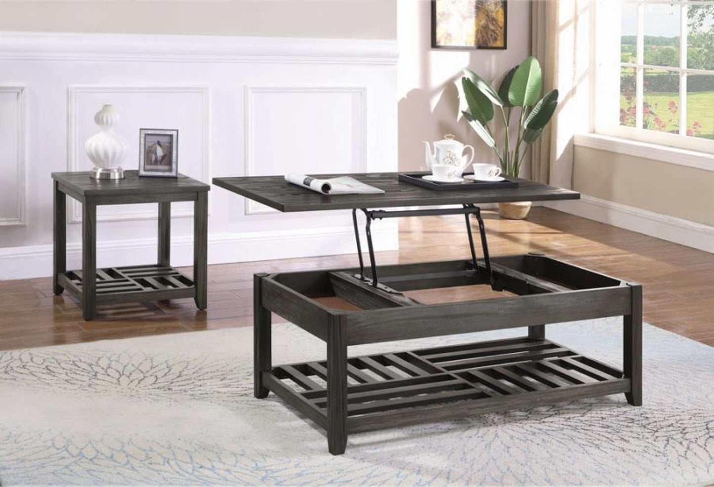 Cliffview - Lift Top Coffee Table With Storage - Gray