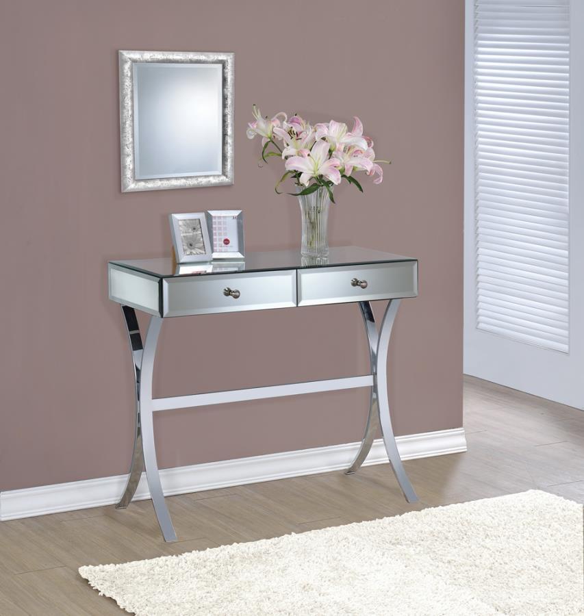 Scilla - 2-Drawer Console Table - Pearl Silver