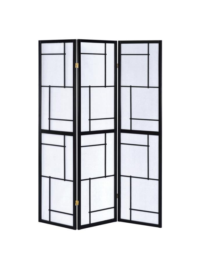 Katerina - 3-panel Folding Floor Screen - White