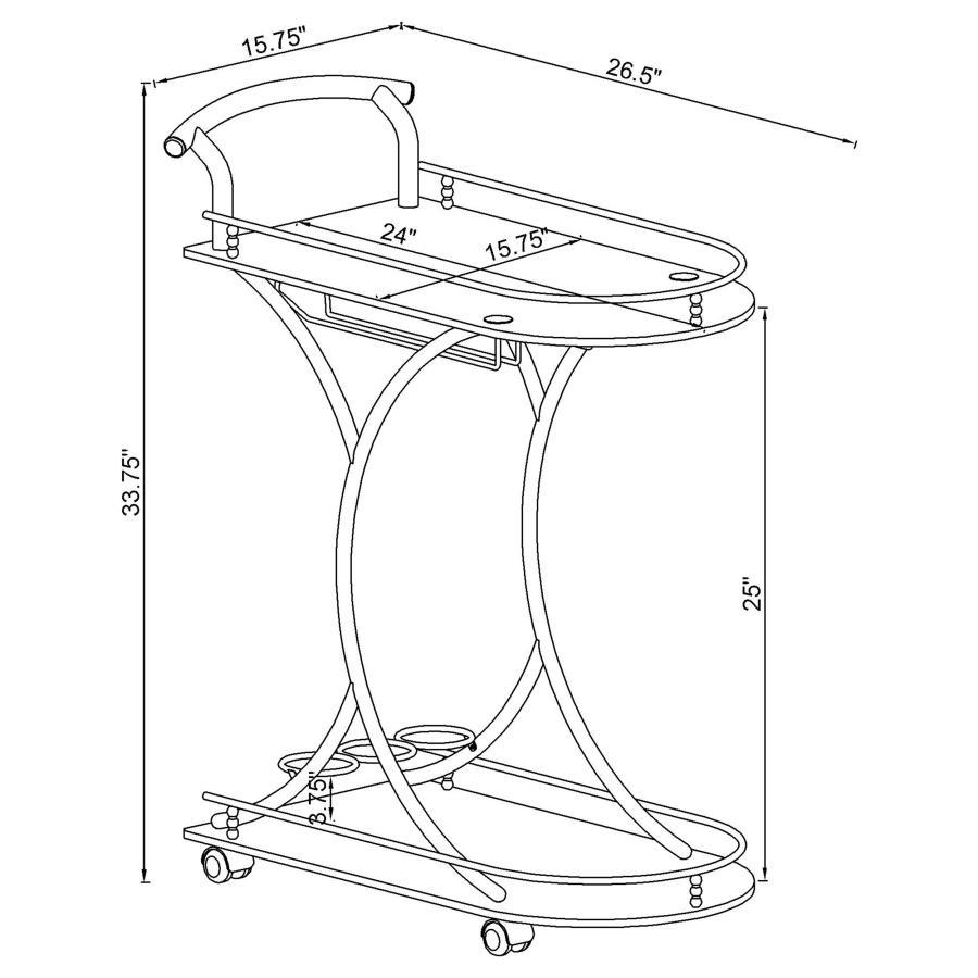 Coaster - 2-shelve Serving Cart