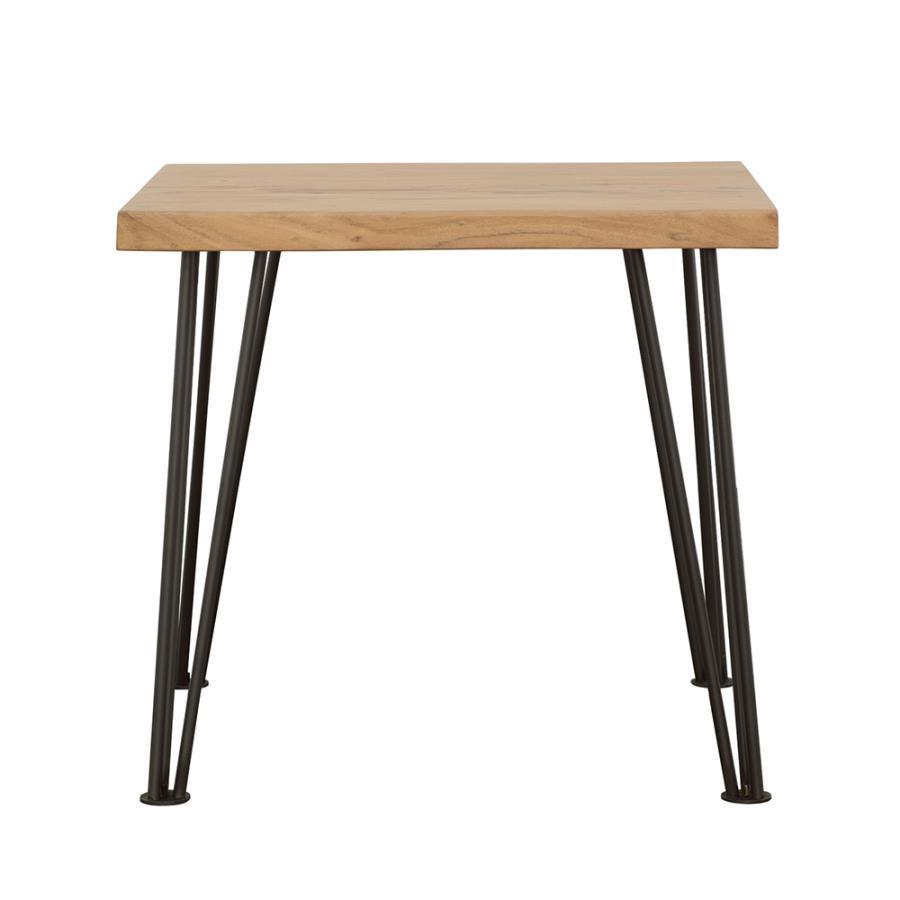 Zander - End Table With Hairpin - Leg - Light Brown