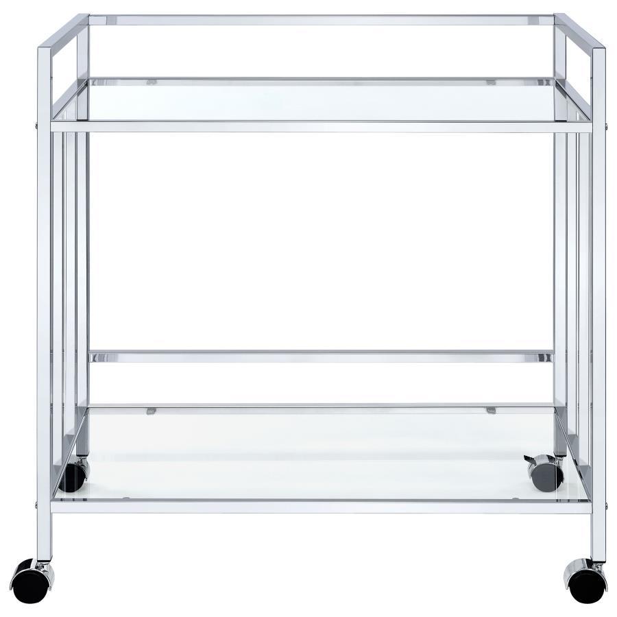 Cara - Serving Cart - Pearl Silver