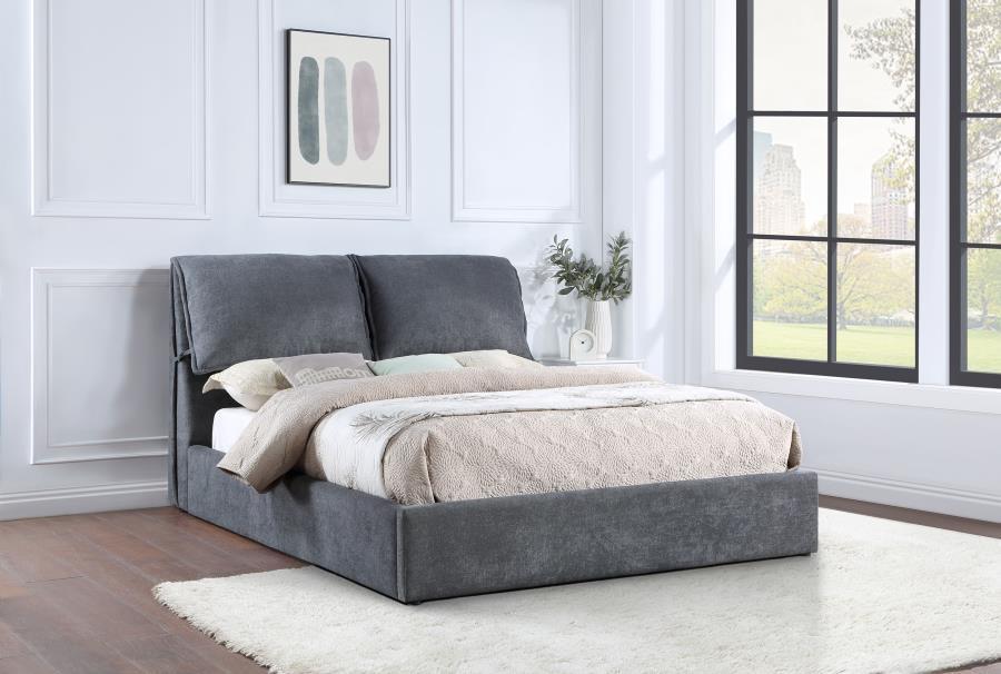 Queen Bed - Dark Grey