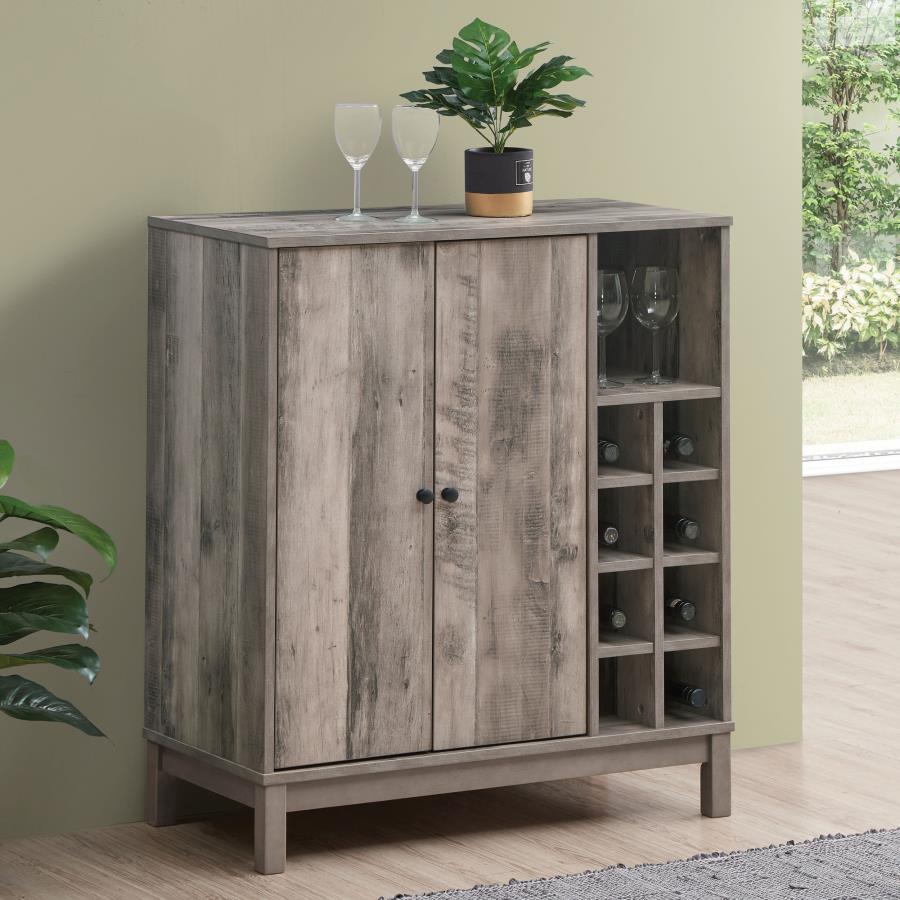 Cheyenne - 2-Drawer Wine Cabinet - Light Brown