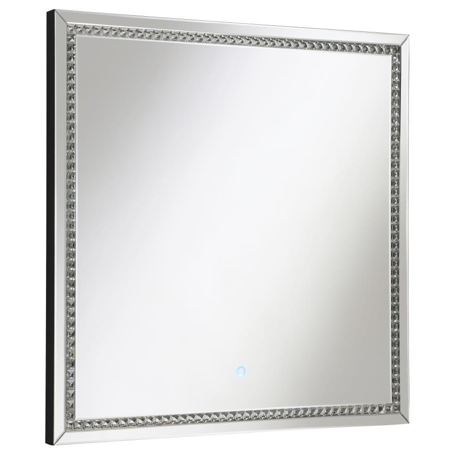 Noelle - Square Wall Mirror With Led Lights