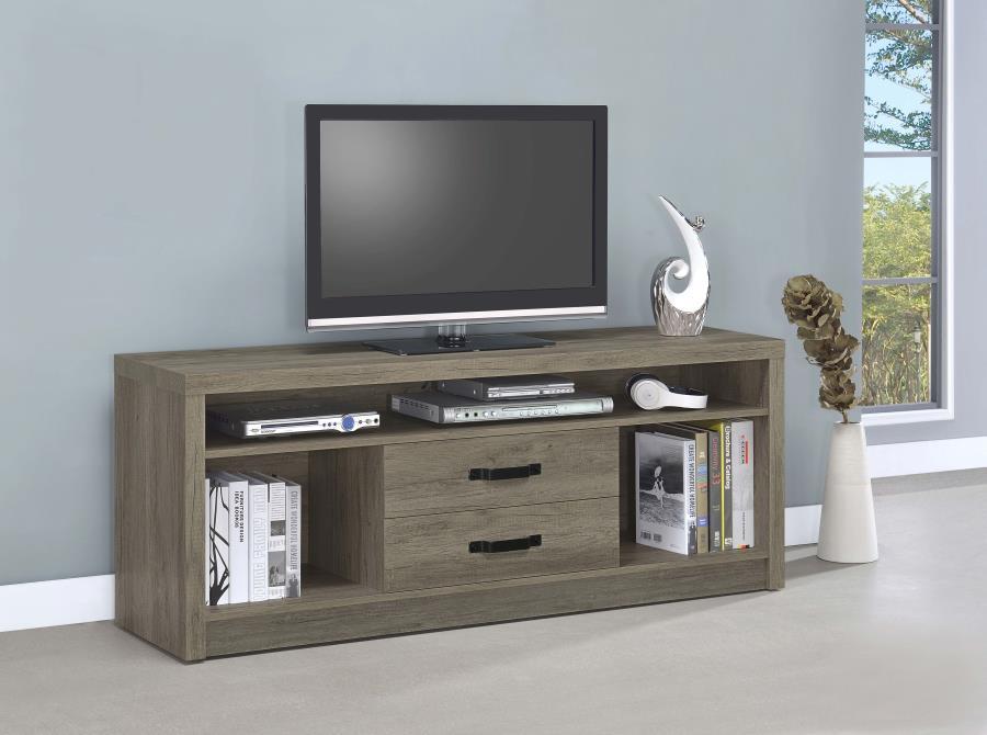 Burke - 2-Drawer TV Console - Pearl Silver