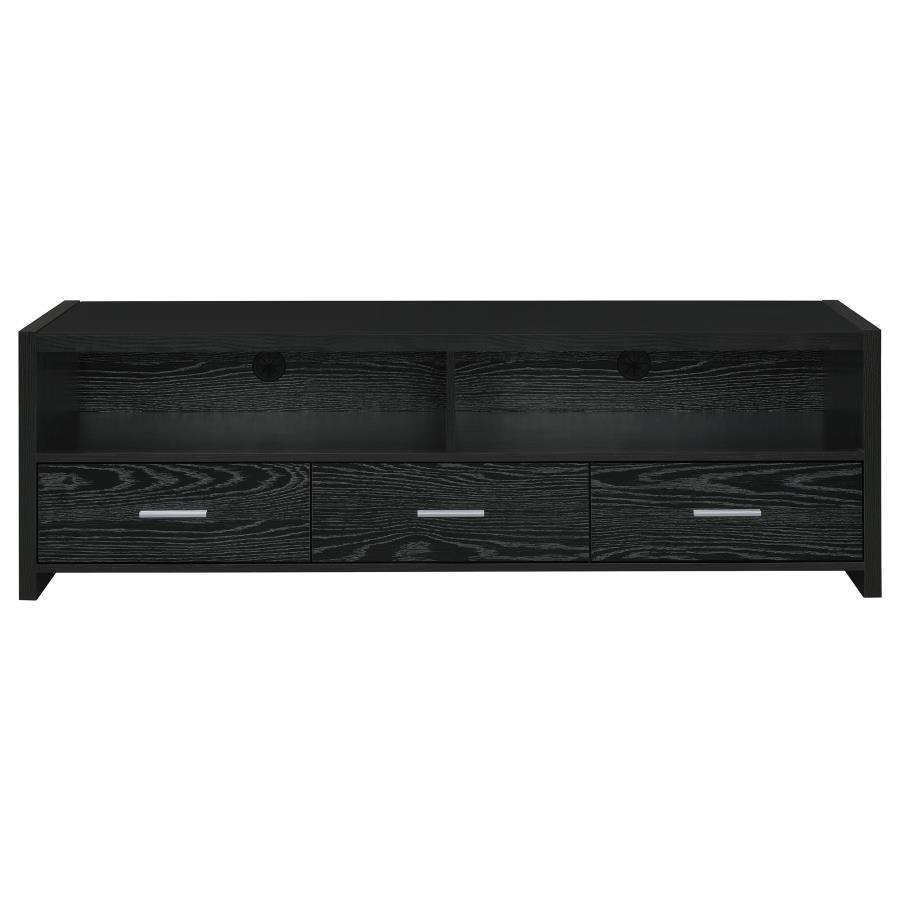 Coaster - 3-drawer Black Oak TV Console