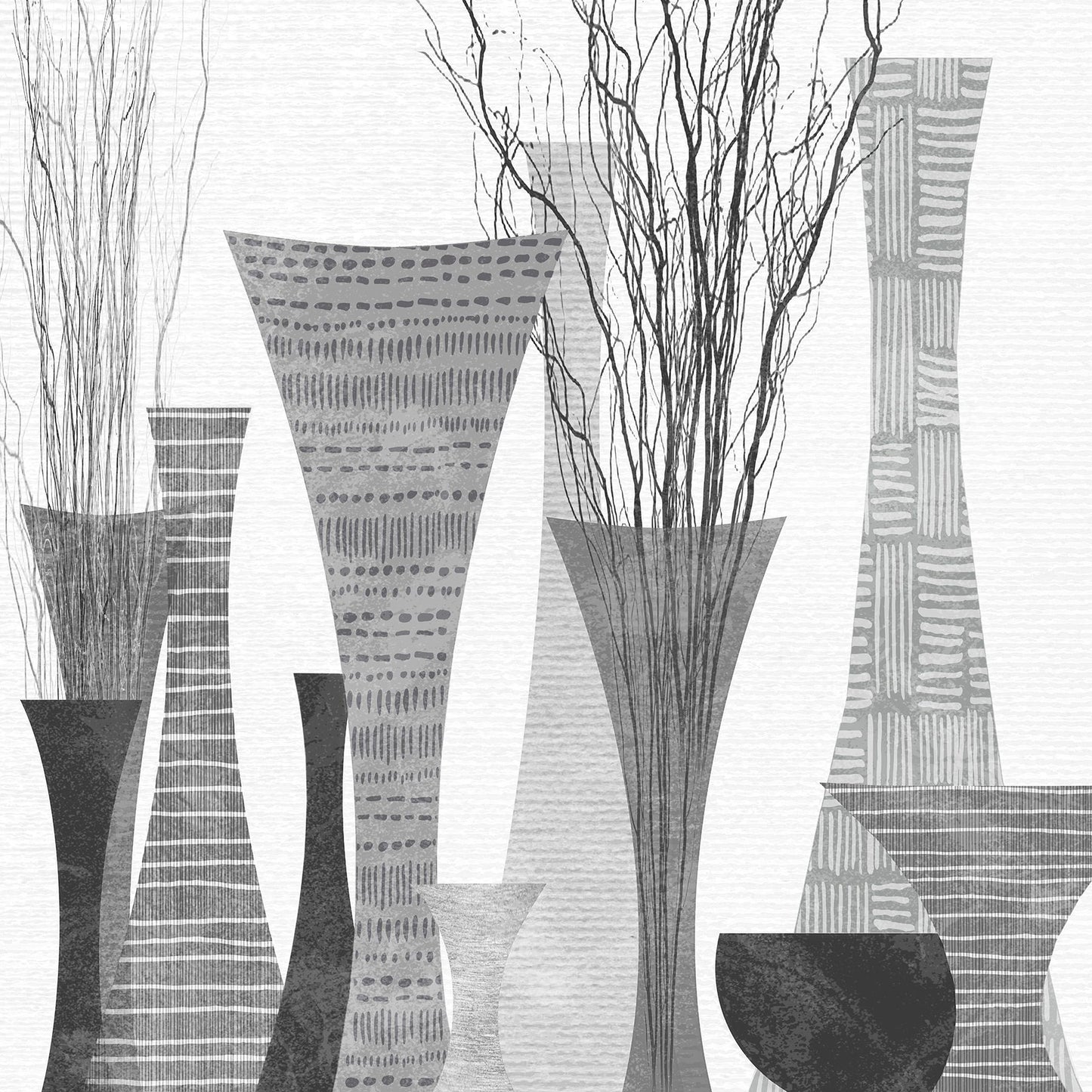 Framed Small - Silhouette Vases By Susan Jill