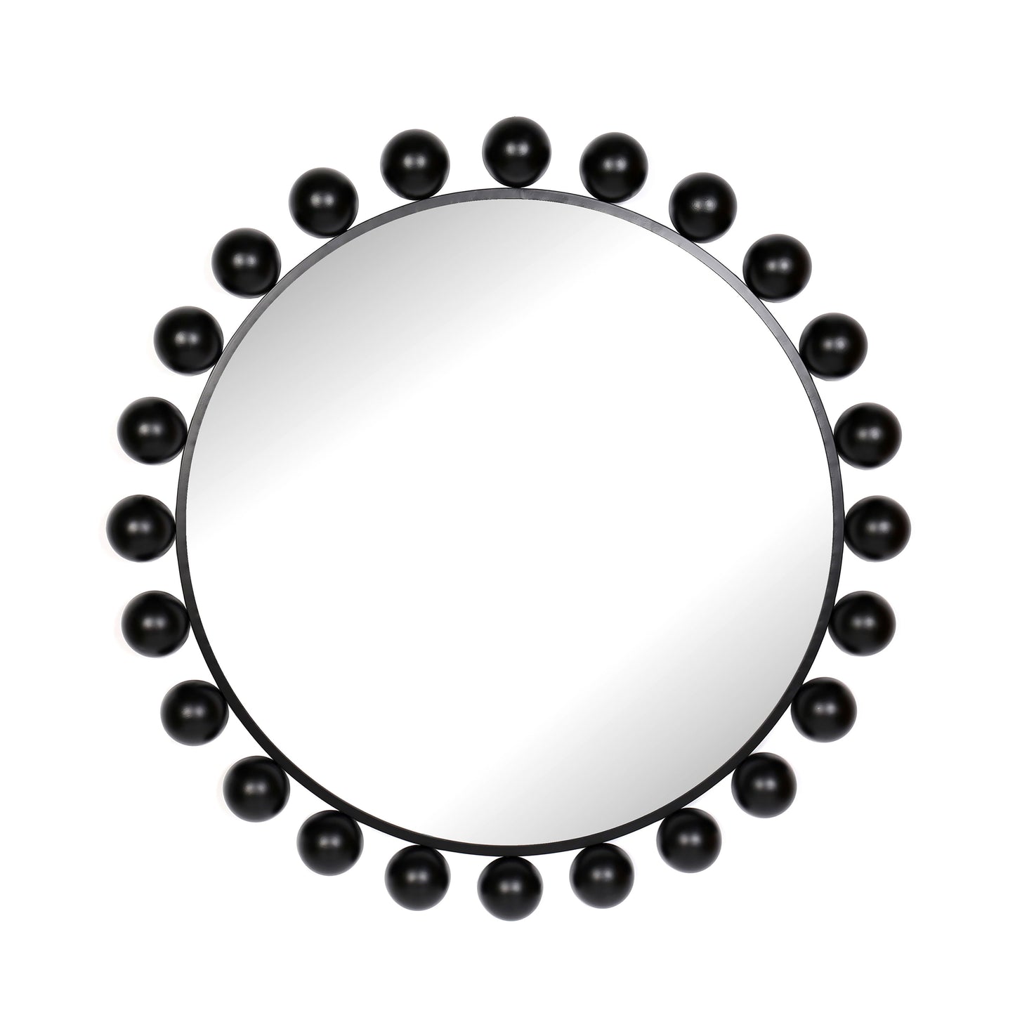 Metal Round Mirror 42" - Black