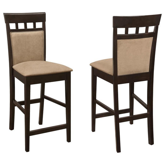 Clanton - Counter Height Stools with Upholstered Seats & Back (Set of 2) - Brown