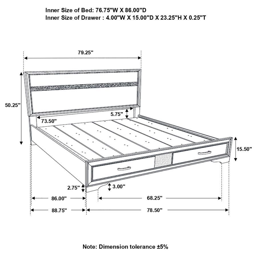 Miranda - 2-drawer Storage Bed