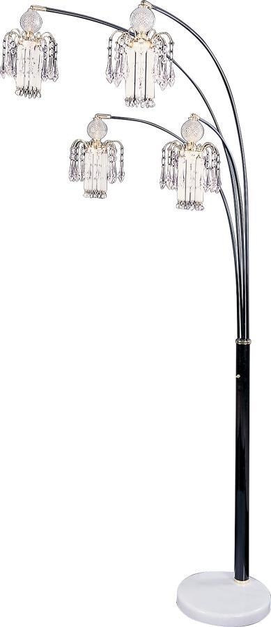 Maisel - Floor Lamp With 4 Staggered Shades - Pearl Silver