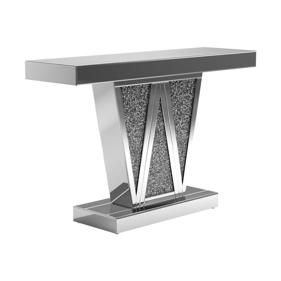 Crocus - Rectangular Console Table - Pearl Silver