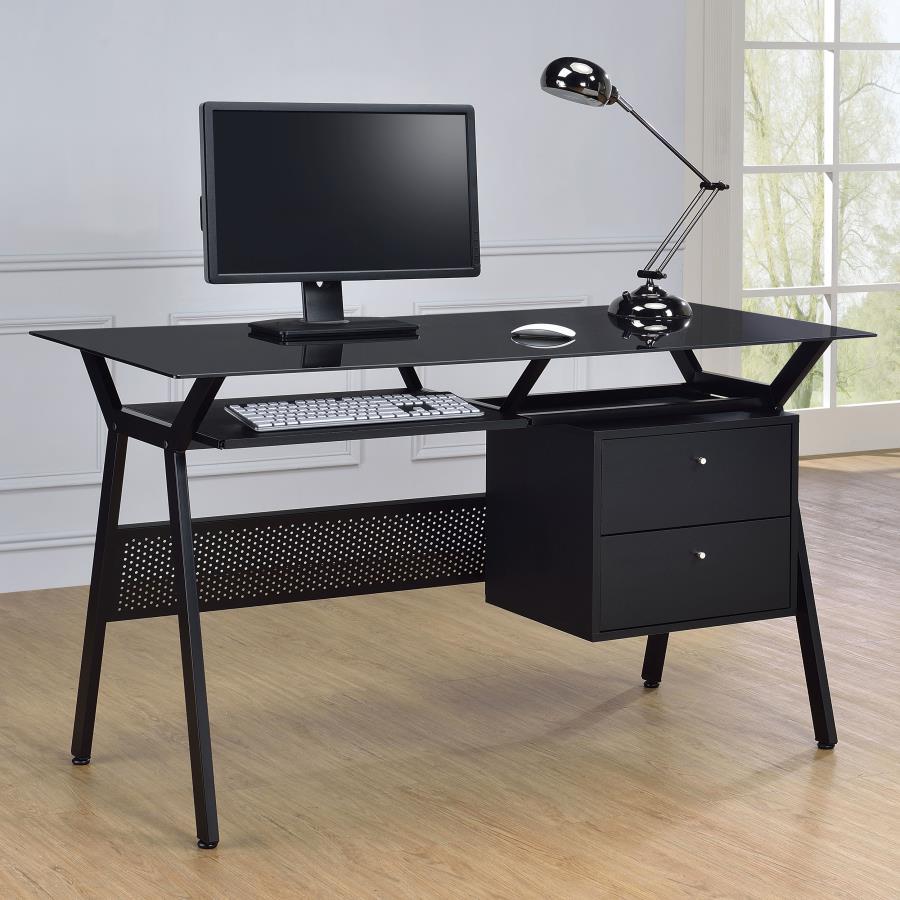 Weaving - Computer Desk - Black