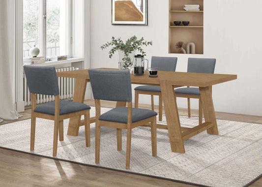 5 Piece Dining Table Set - Light Brown