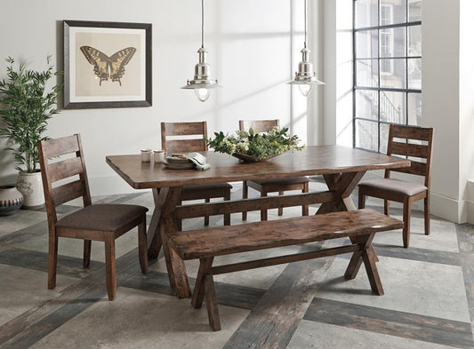 Alston - Rustic Trestle Dining Room Set