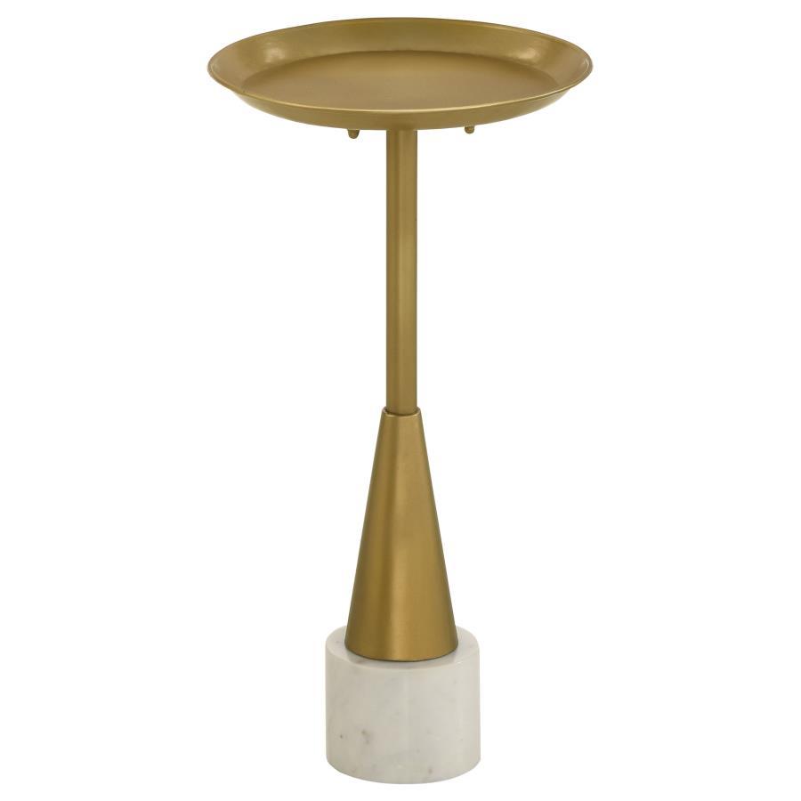 Accent Table - White and Gold