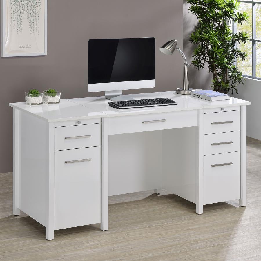 Dylan - Lift Top Desk - White