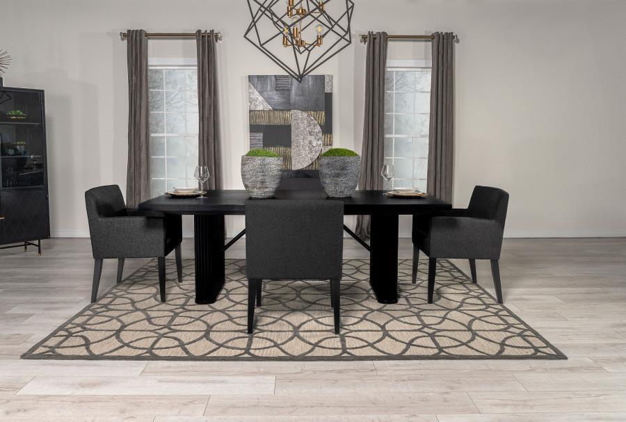 Dining Table 5 Piece Set - Black