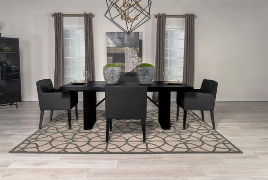 Dining Table 5 Piece Set - Black