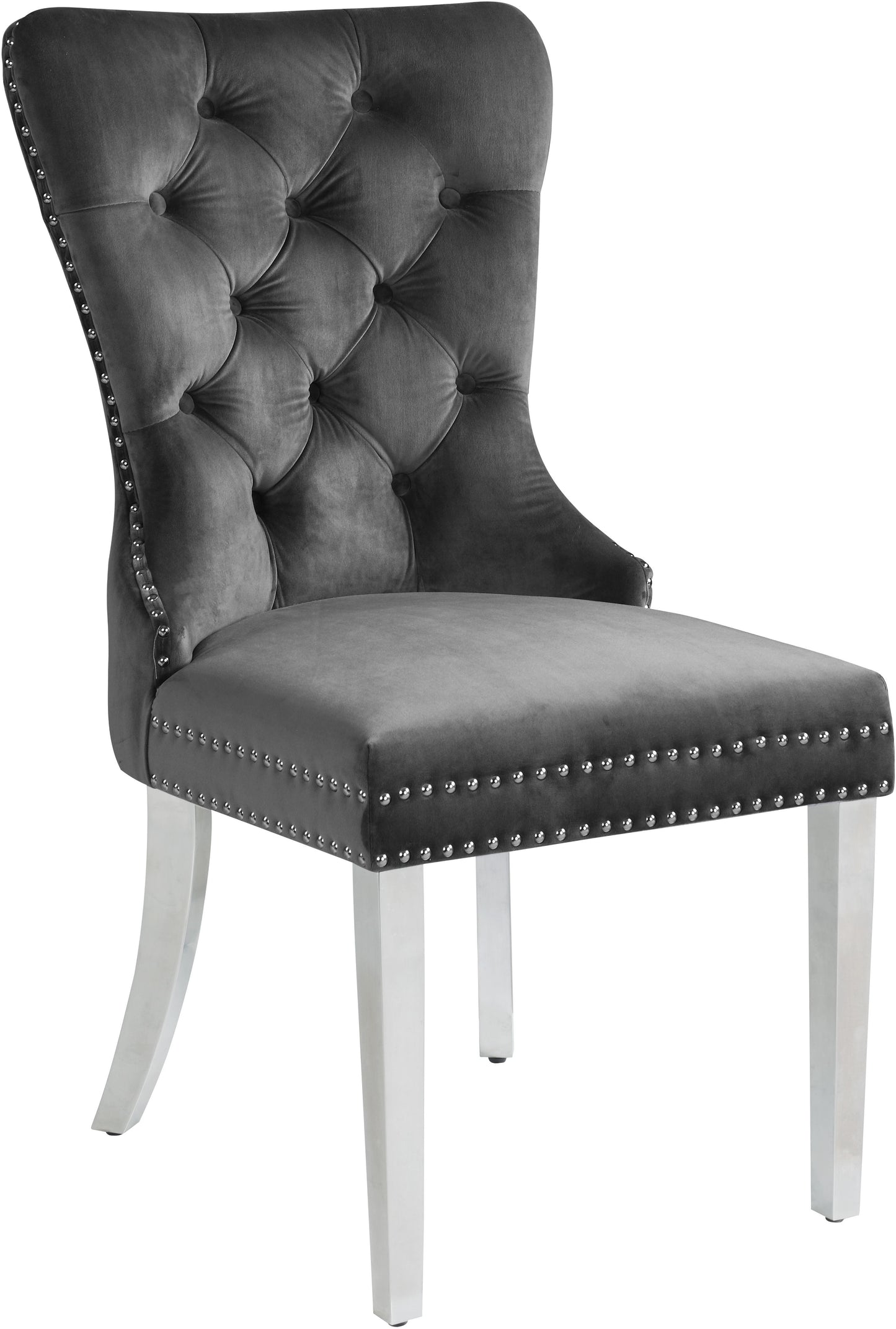 Carmen Velvet - Dining Chair with Chrome Legs (Set of 2)