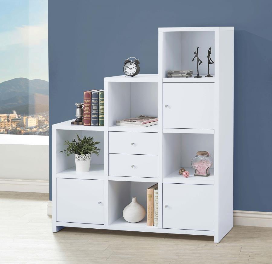 Coaster - Bookcase with Cube Storage Compartments