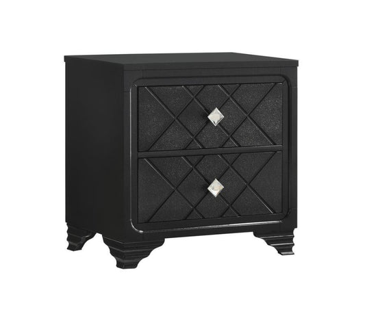 Penelope - 2-Drawer Nightstand Black