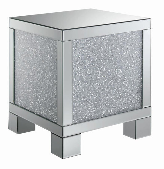 Gillian - Square End Table - Pearl Silver