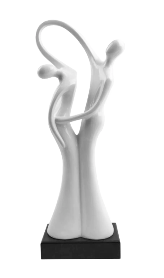 White Abstract Couple Sculpture