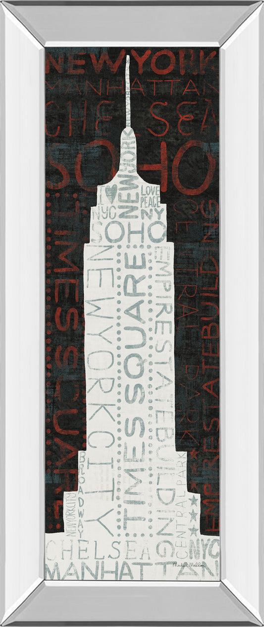 Empire State Building By Micheal Mullan - Mirror Framed Print Wall Art - Wall Art