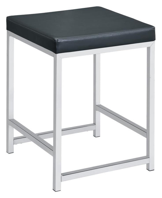 Afshan - Upholstered Square Vanity Stool - Gray