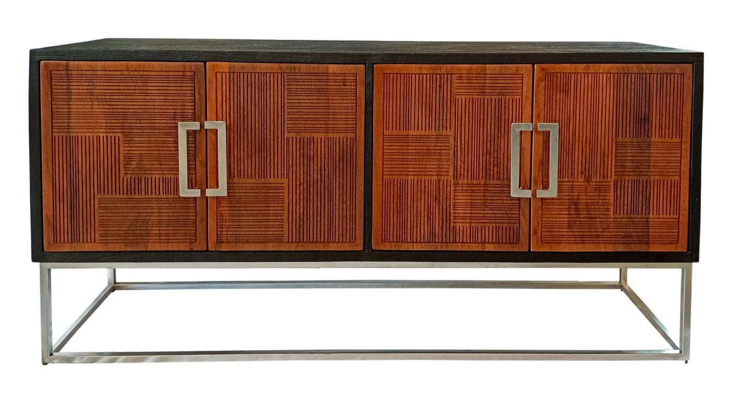 Accent Cabinet - Walnut / Black