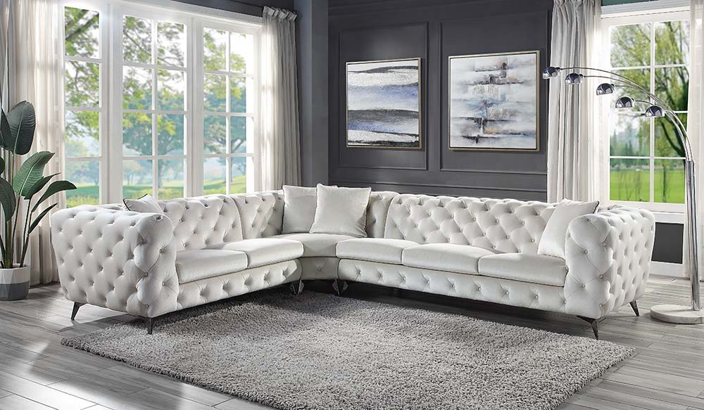 Atronia - Sectional Sofa - Beige Fabric