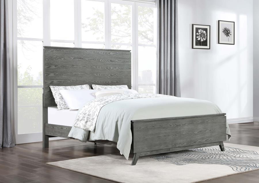 Queen Bed - Dark Gray