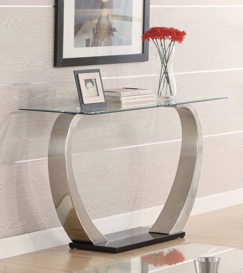 Pruitt - Rectangular Sofa Table - Pearl Silver