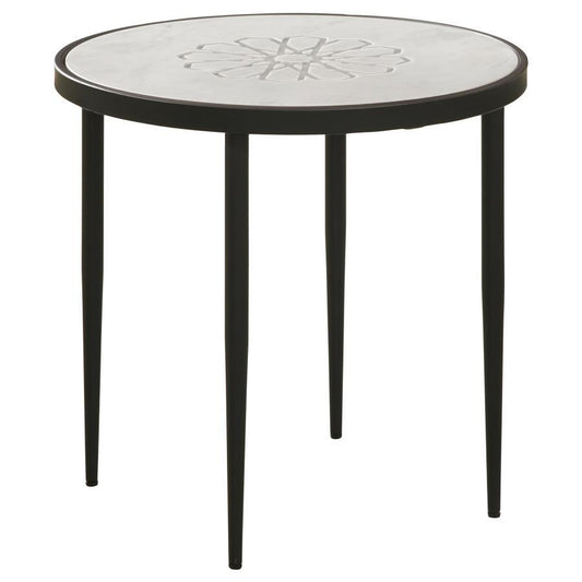 Side Table - White / Black