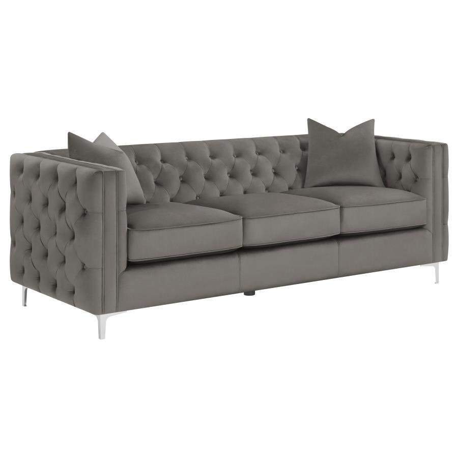 Phoebe - 2 Piece Living Room Set (Sofa and Loveseat) - Dark Gray